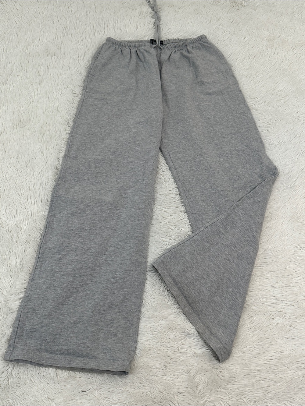 Brandy Melville Gray Wide-Leg Track Pants